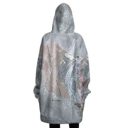 Brundage Mountain, Idaho Ski Trail Map - Snug Hoodie
