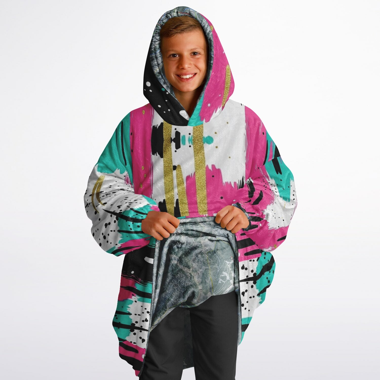 Powder Mountain, Utah Ski Resort Map Youth Reversible Snug Hoodie
