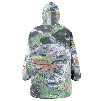 Mont Ripley, Michigan Ski Trail Map Snug Hoodie - Powderaddicts