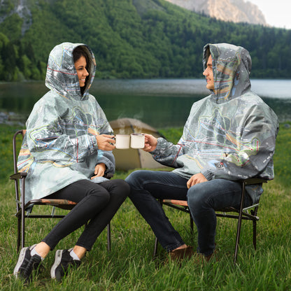 Crotched Mountain, New Hampshire Ski Trail Map - Snug Hoodie - Powderaddicts