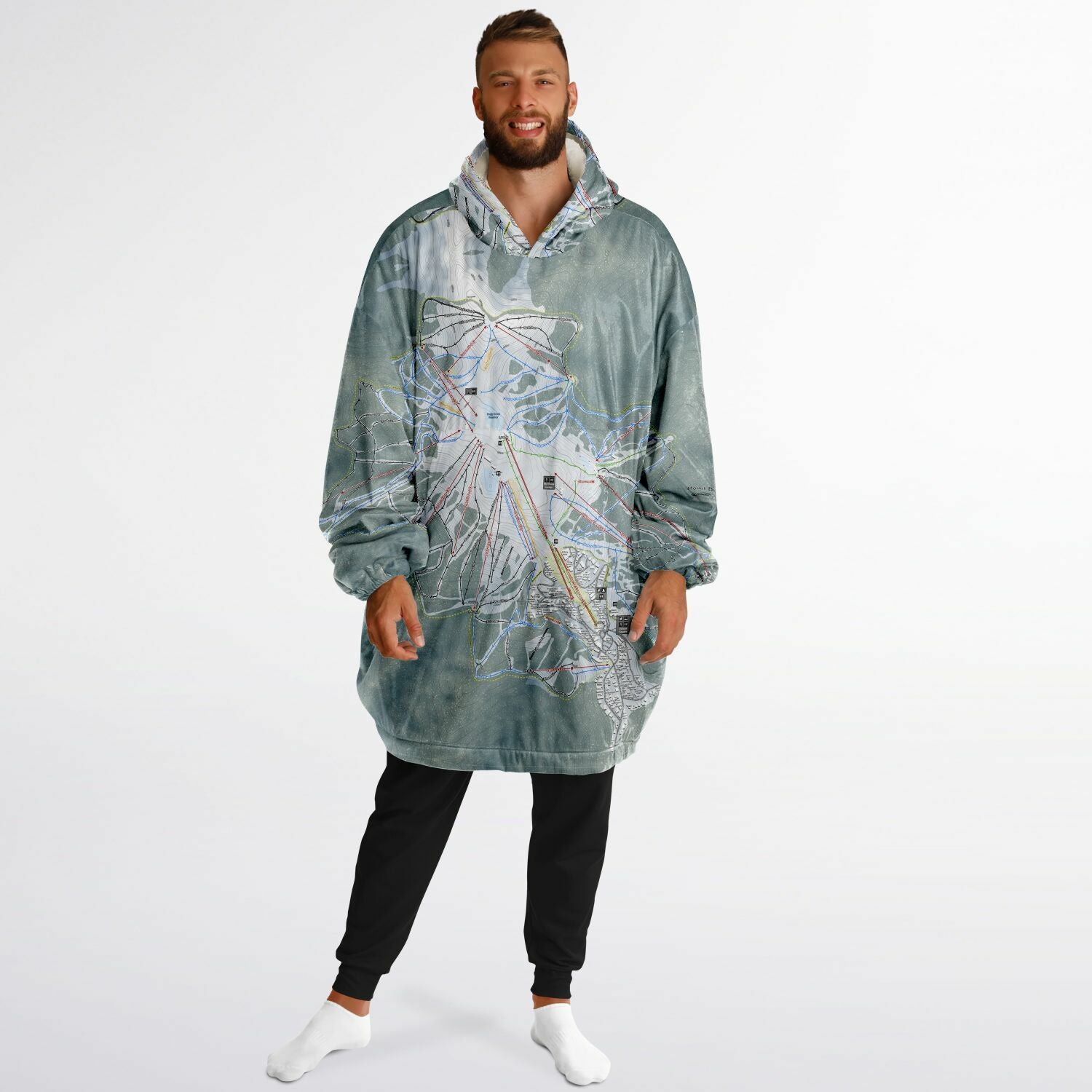Mount Buller, Australia Ski Trail Map - Snug Hoodie - Powderaddicts