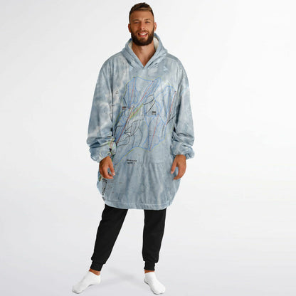 Whakapapa, New Zealand Ski Trail Map - Snug Hoodie - Powderaddicts