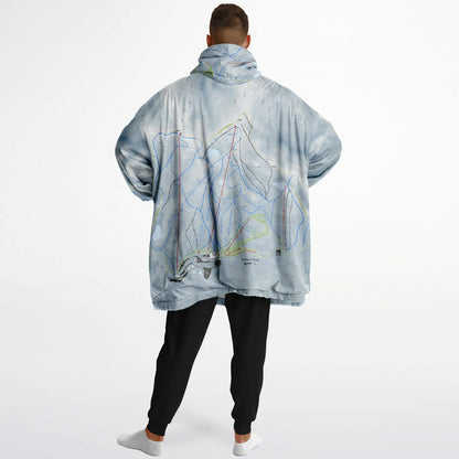 Coronet Peak, New Zealand Ski Trail Map - Snug Hoodie - Powderaddicts