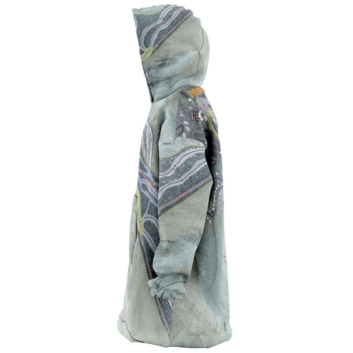 Massanutten, Virginia Ski Trail Map - Snug Hoodie