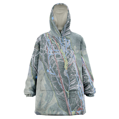 Aspen Mountain, Colorado Ski Trail Map Snug Hoodie - Powderaddicts