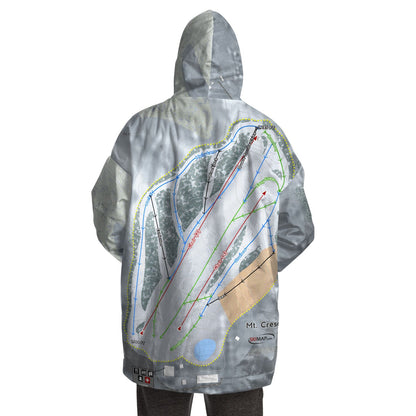 Mt Crescent, Iowa Ski Trail Map - Snug Hoodie