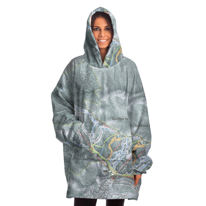 Diamond Peak, Nevada Ski Trail Map - Snug Hoodie - Powderaddicts