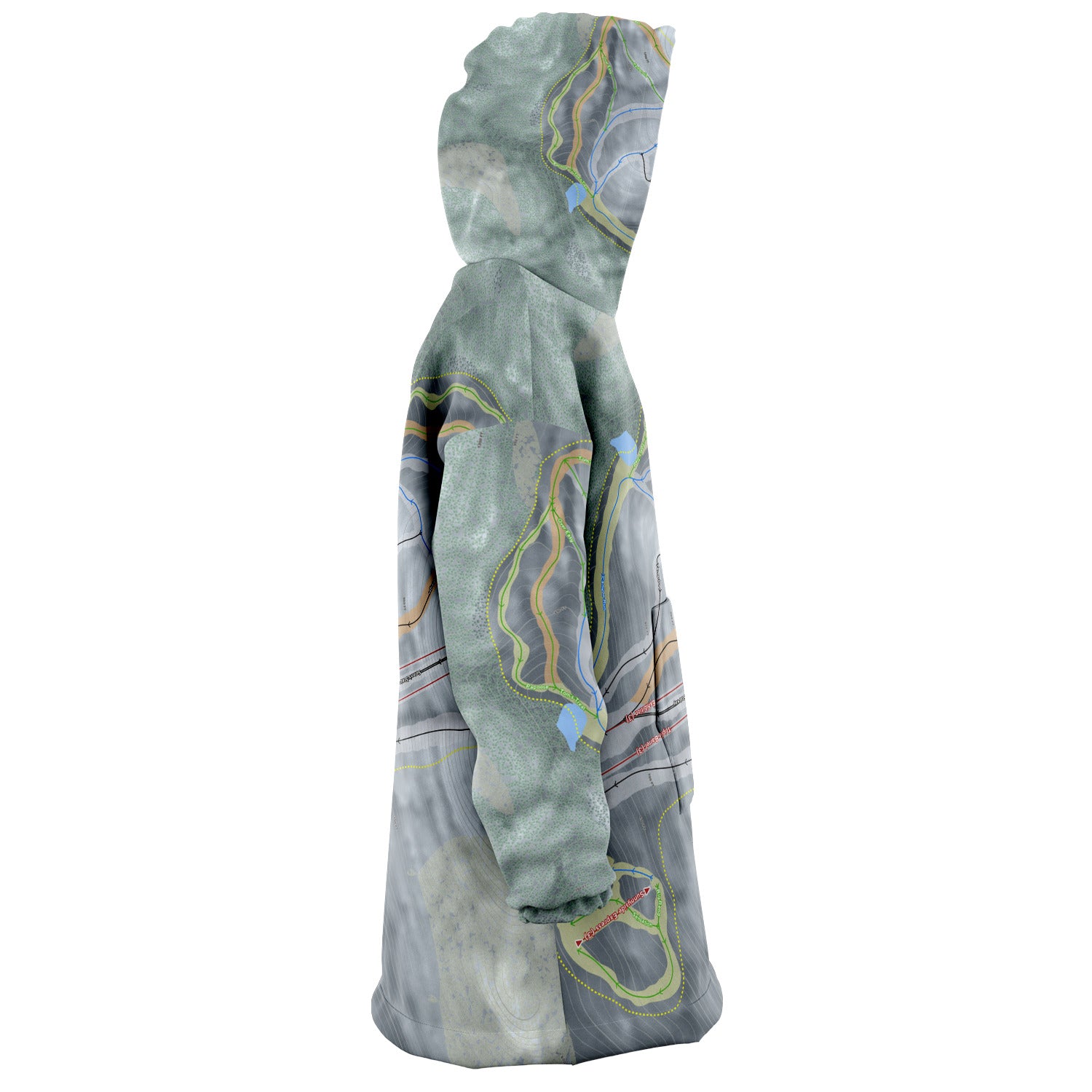 Ski Sundown, Connecticut Ski Trail Map - Snug Hoodie