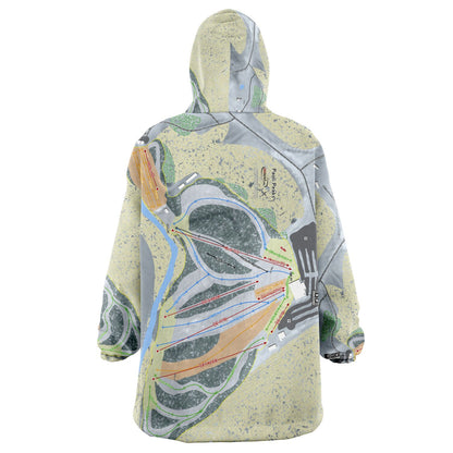 Paoli Peaks, Indiana Ski Trail Map - Snug Hoodie - Powderaddicts