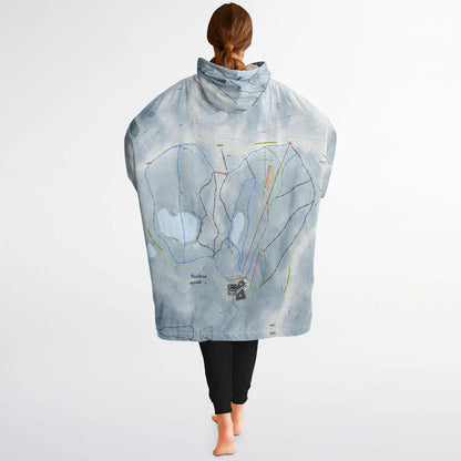 Rainbow, New Zealand Ski Trail Map - Snug Hoodie - Powderaddicts