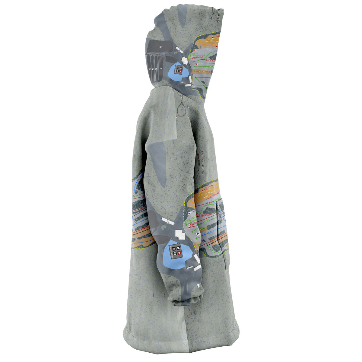 Powder Ridge, Connecticut Ski Trail Map - Snug Hoodie