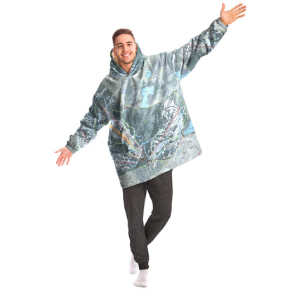 Brighton, Utah Ski Trail Map - Snug Hoodie