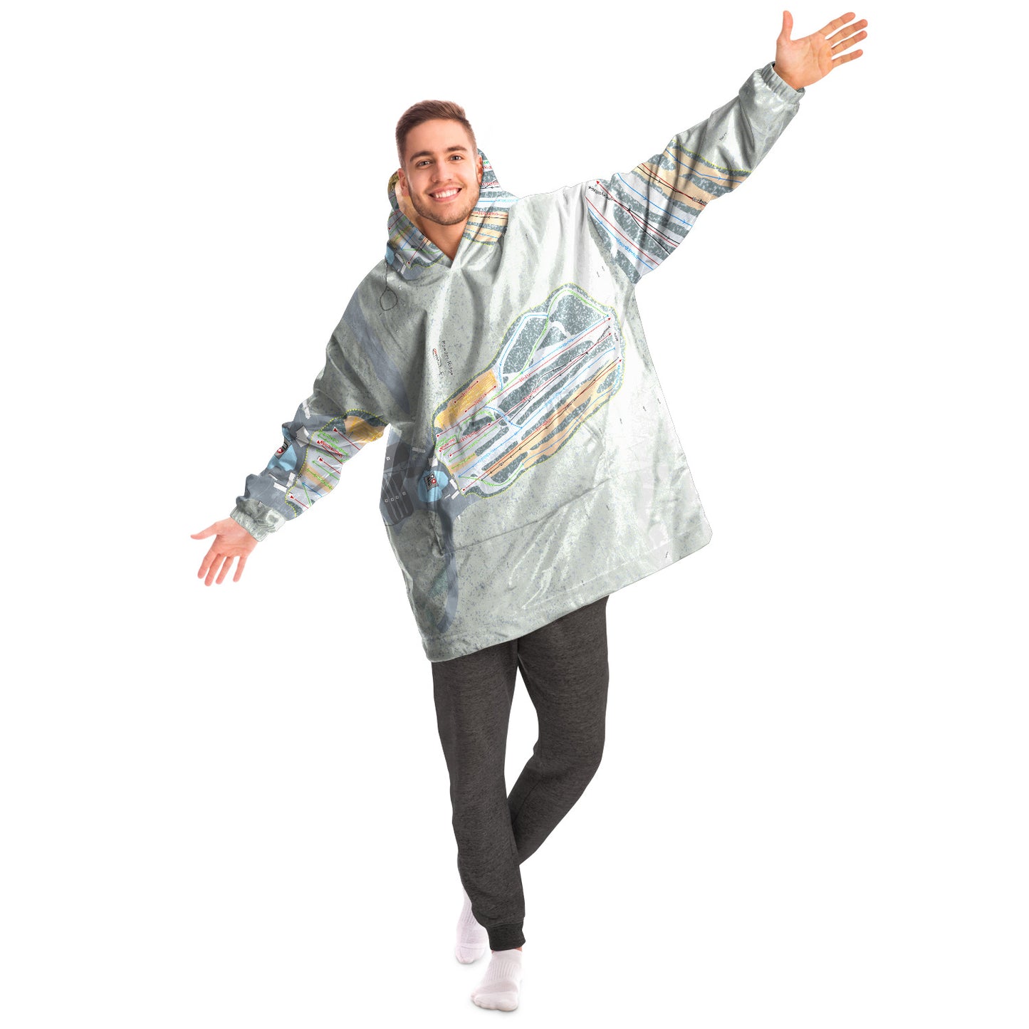 Powder Ridge, Connecticut Ski Trail Map - Snug Hoodie