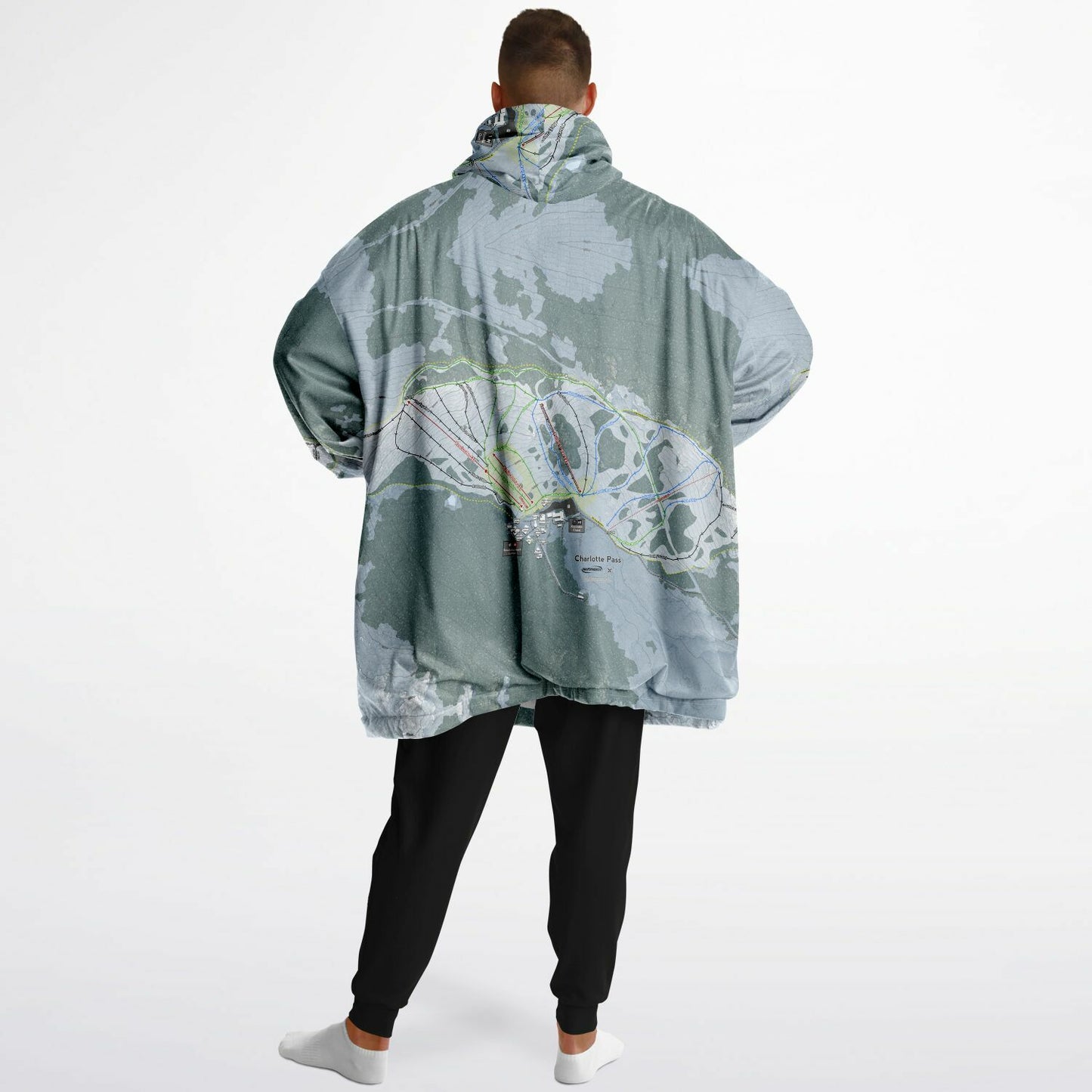 Charlotte Pass, Australia Ski Trail Map - Snug Hoodie - Powderaddicts