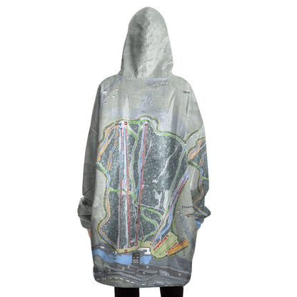 Shawnee Mountain, Pennsylvania Ski Trail Map Snug Hoodie - Powderaddicts