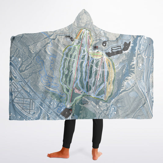 Spirit Mountain, Minnesota Ski Trail Map - Youth Hooded Blanket - Powderaddicts