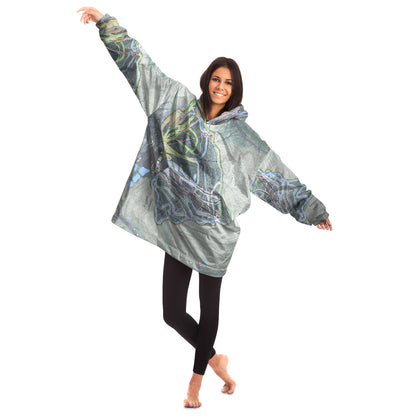 Catamount, New York Ski Trail Map - Snug Hoodie