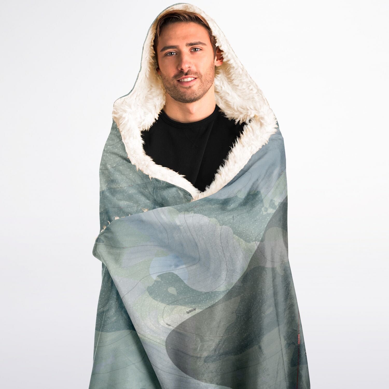 Waterville Valley, New Hampshire Ski Trail Map - Adult Hooded Blanket - Powderaddicts
