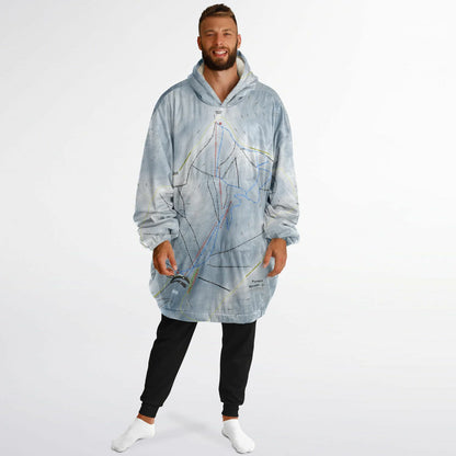 Porters, New Zealand Ski Trail Map - Snug Hoodie - Powderaddicts