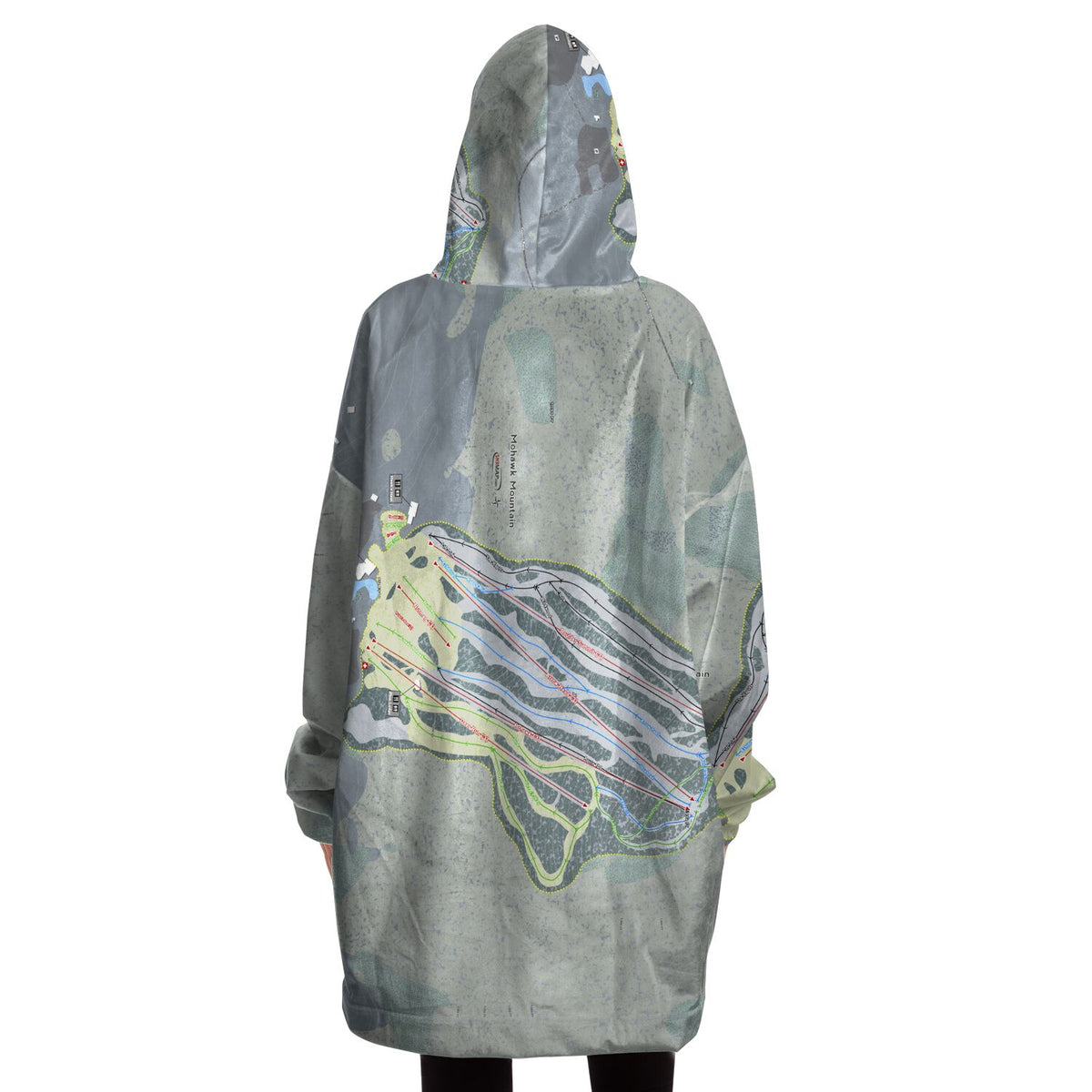 Mohawk Mountain, Connecticut Ski Trail Map - Snug Hoodie