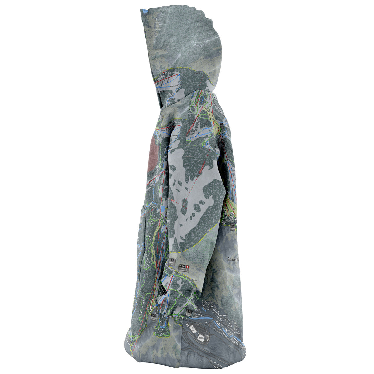 Beaver Creek, Colorado Ski Trail Map - Snug Hoodie
