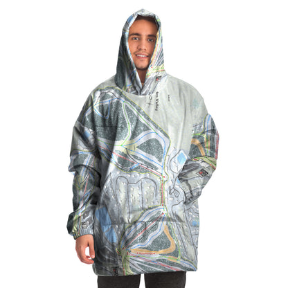 Hidden Valley, Missouri Ski Trail Map Snug Hoodie - Powderaddicts
