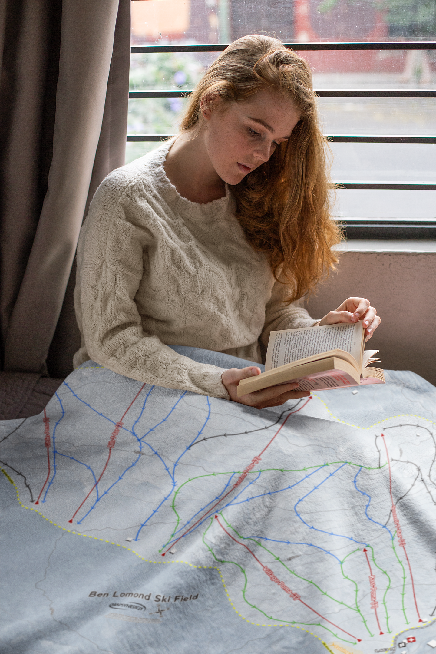 Ben Lomond Ski Resort Australia Ski Resort Map XL Blanket