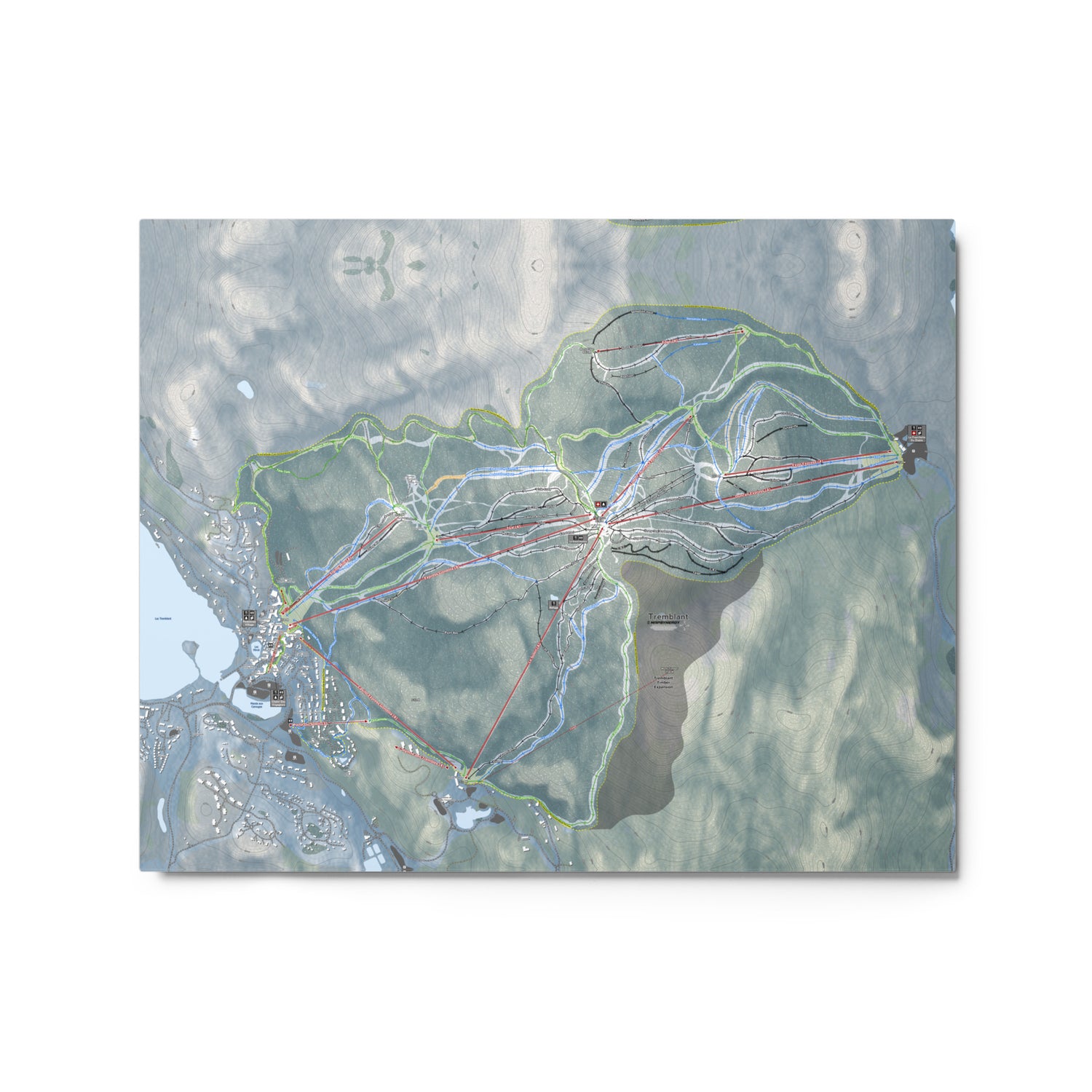 Tremblant, Quebec Ski Resort Map Metal Wall Art