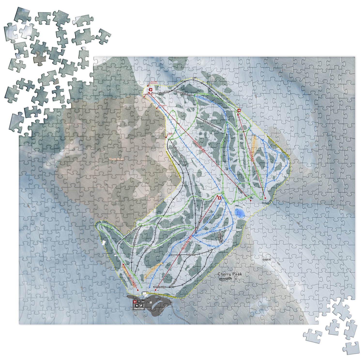 Cherry Peak, Utah Ski Resort Map Puzzles