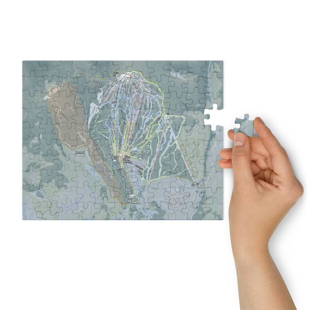 Sugarloaf, Maine Ski Resort Map Jigsaw Puzzle With Tin