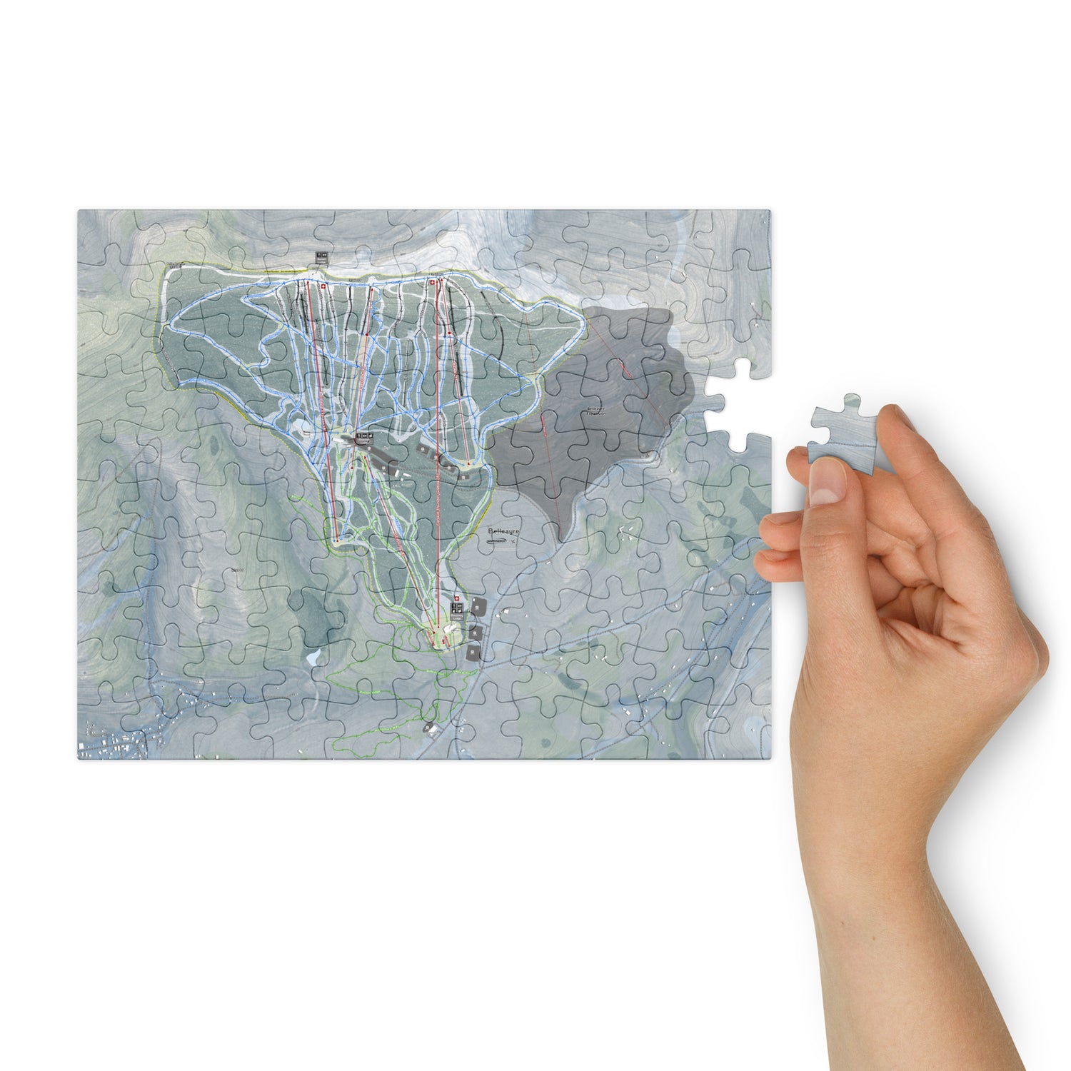 Belleayre, New York Ski Resort Map Jigsaw Puzzle With Tin