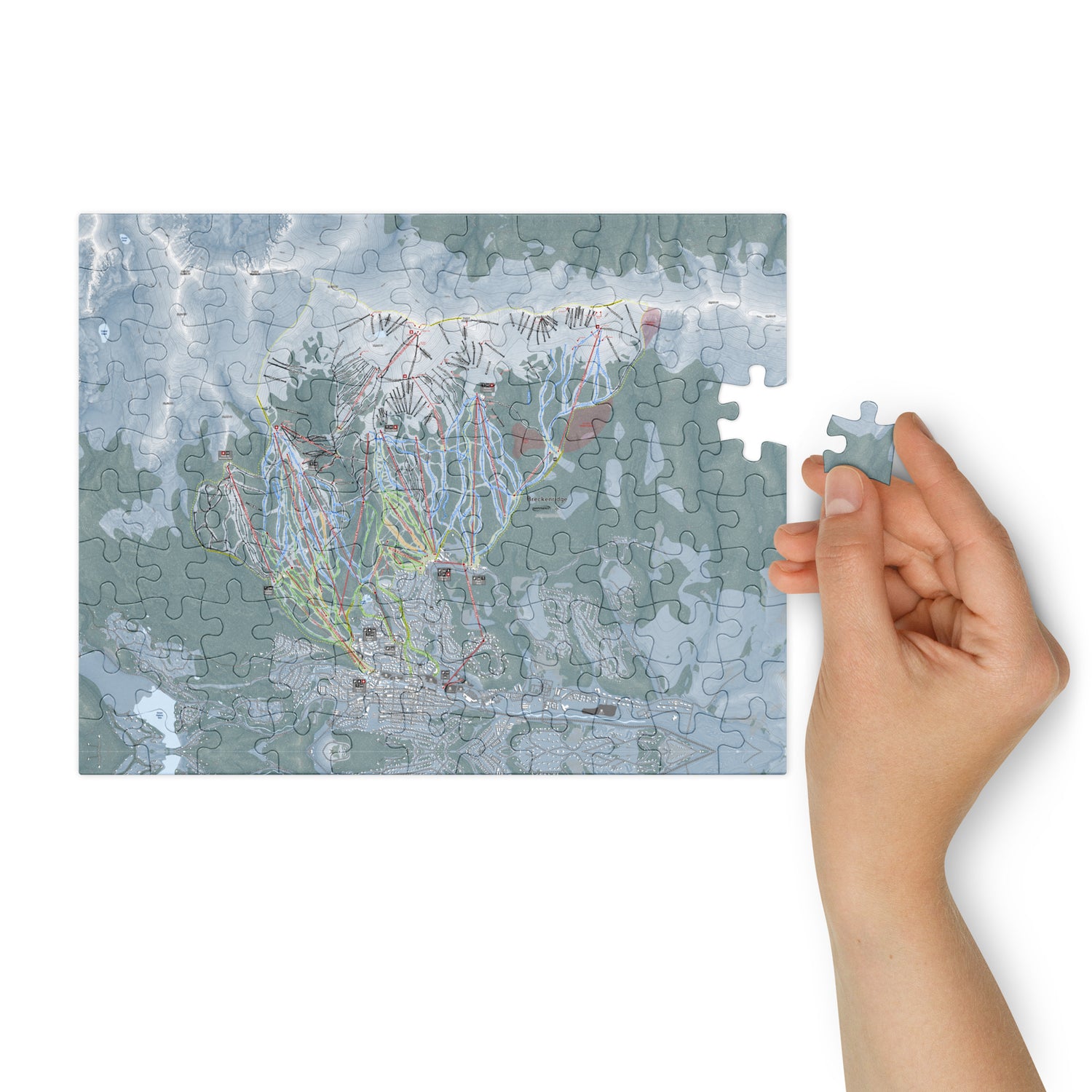 Breckenridge, Colorado Ski Resort Map Jigsaw Puzzle With Tin