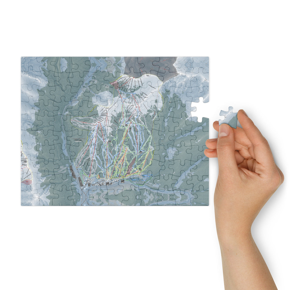 Copper Mountain, Colorado Ski Resort Map Jigsaw Puzzle With Tin