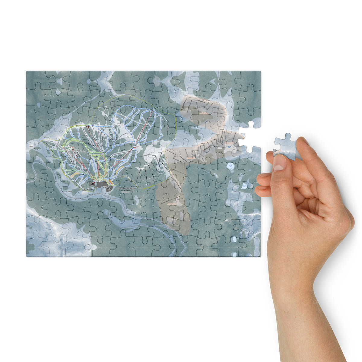 Monarch Mountain, Colorado Ski Resort Map Jigsaw Puzzle With Tin