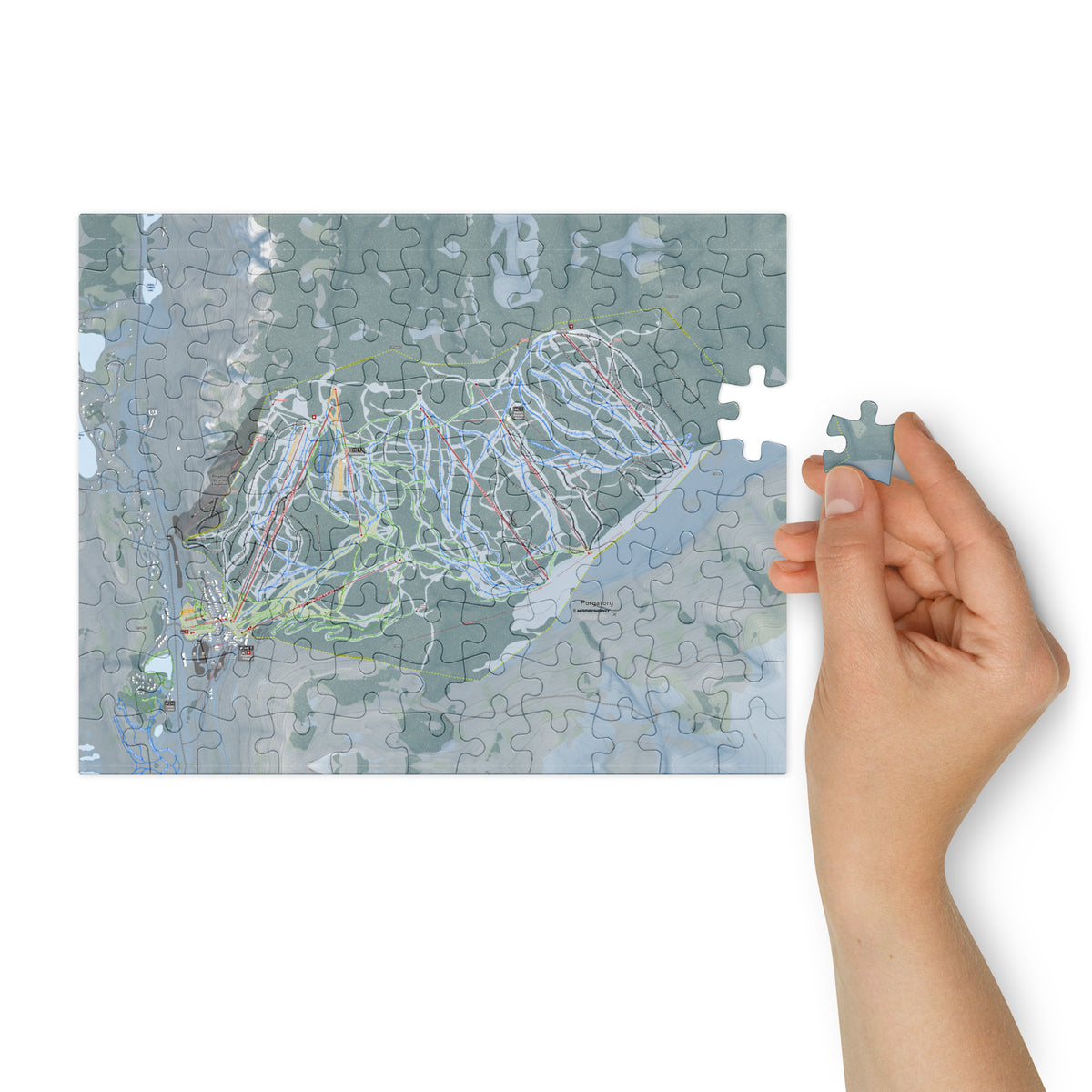 Purgatory, Colorado Ski Resort Map Jigsaw Puzzle With Tin
