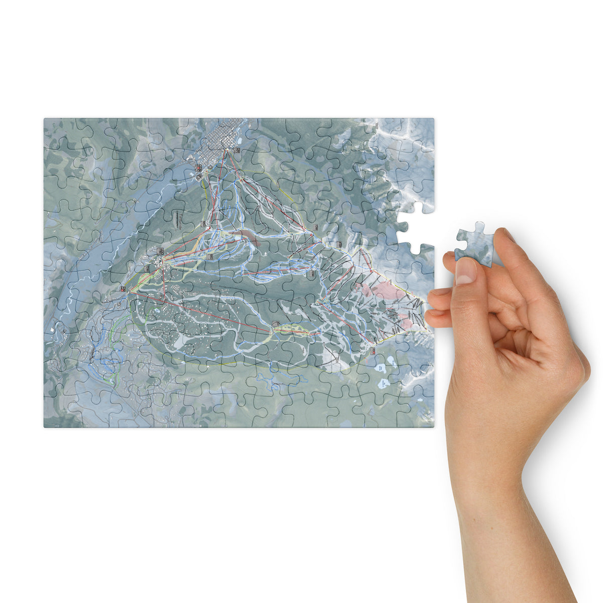 Telluride, Colorado Ski Resort Map Jigsaw Puzzle With Tin