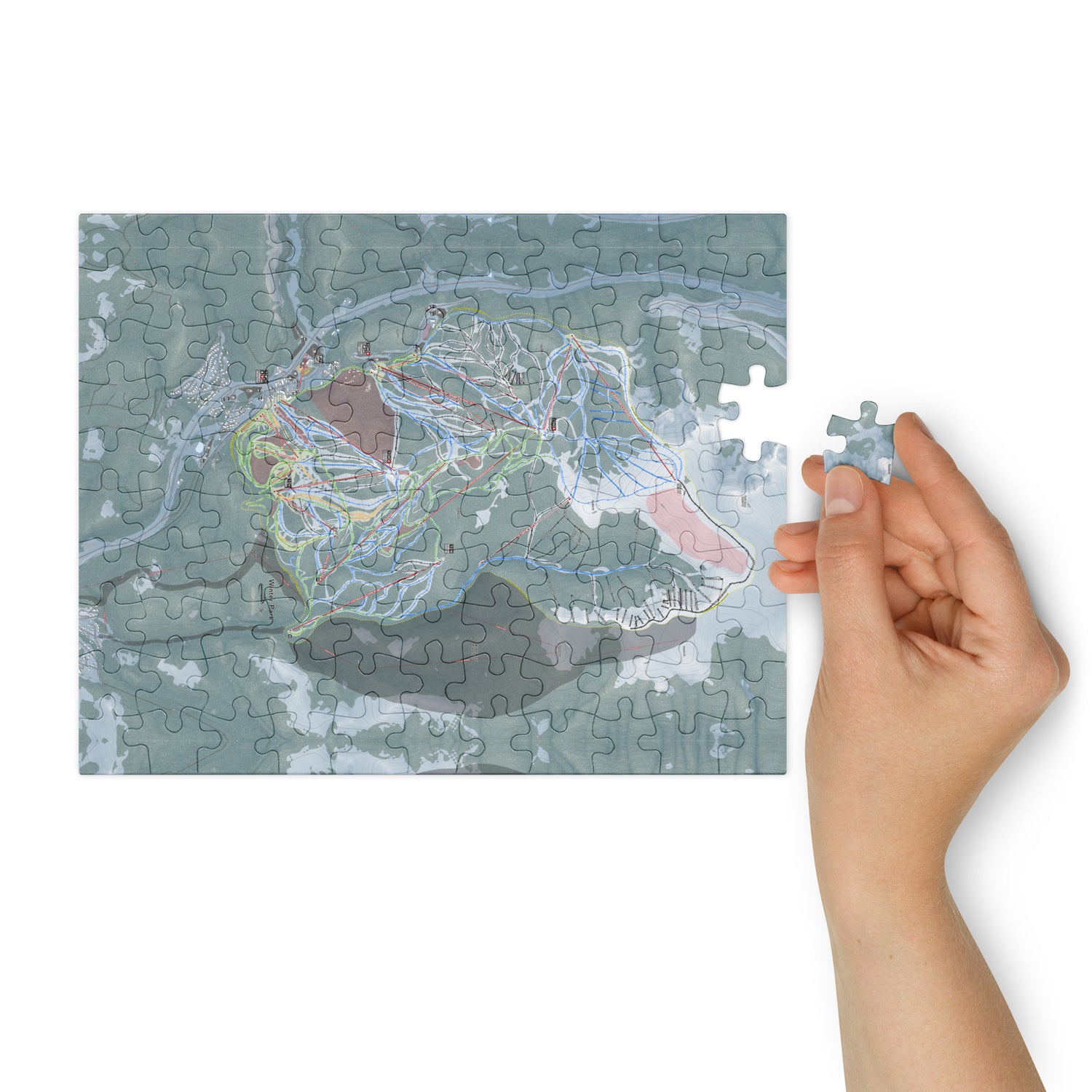 Winter Park, Colorado Ski Resort Map Jigsaw Puzzle With Tin