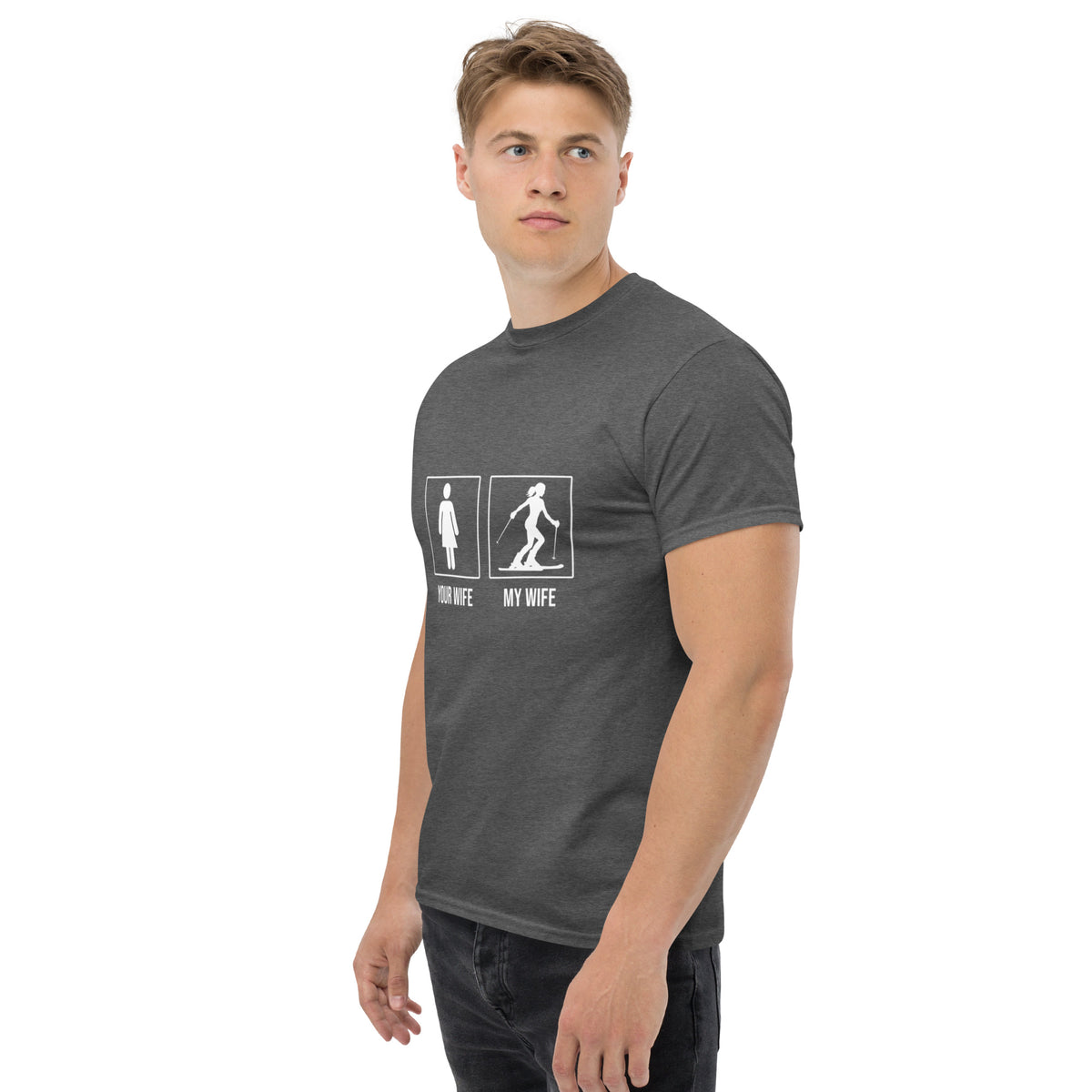 Your Wife/My Wife (Skiing) Men's classic tee