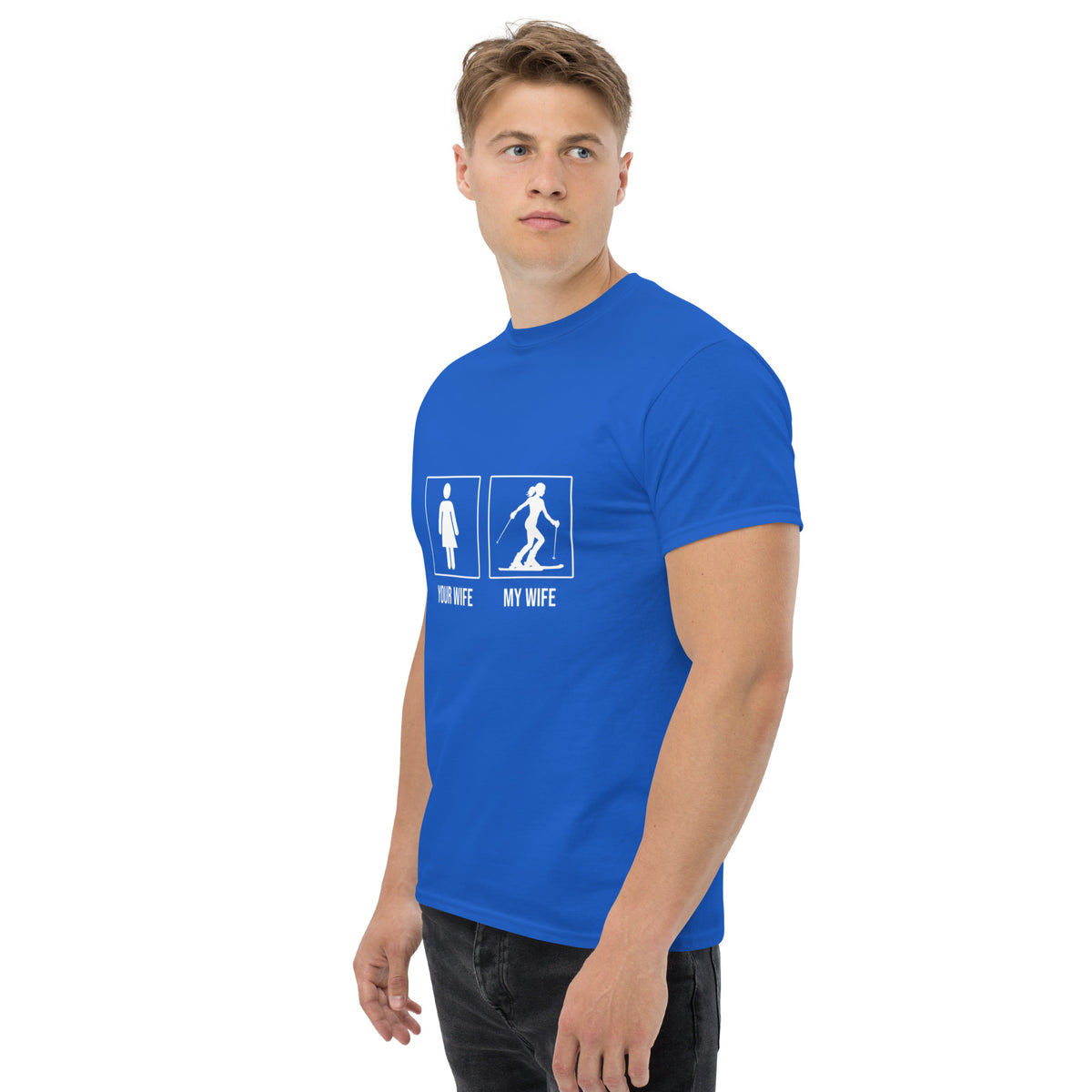 Your Wife/My Wife (Skiing) Men's classic tee