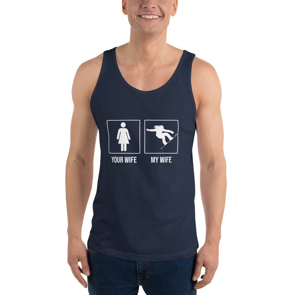 Your Wife/My Wife (Snowboarding) Men's Tank Top
