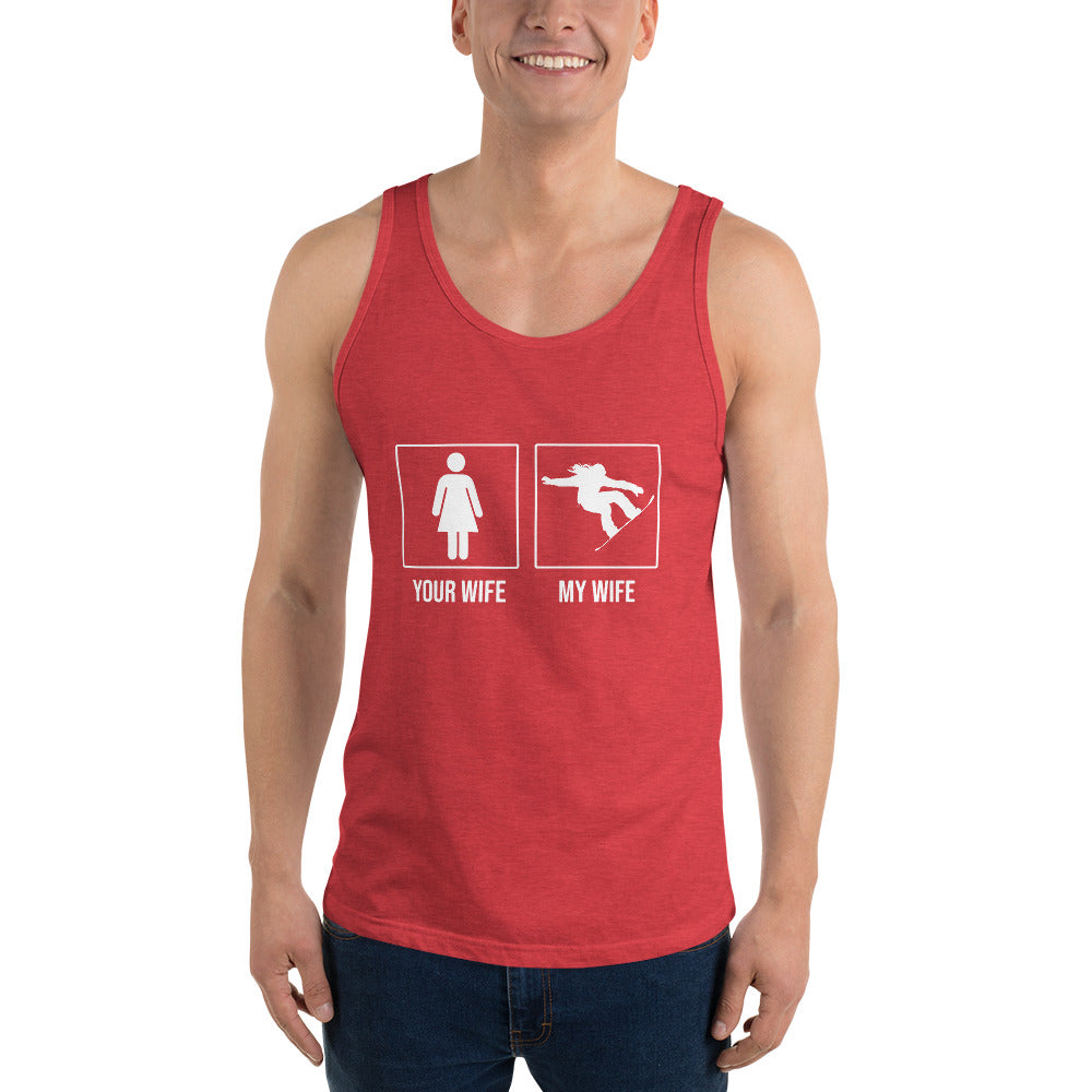 Your Wife/My Wife (Snowboarding) Men's Tank Top