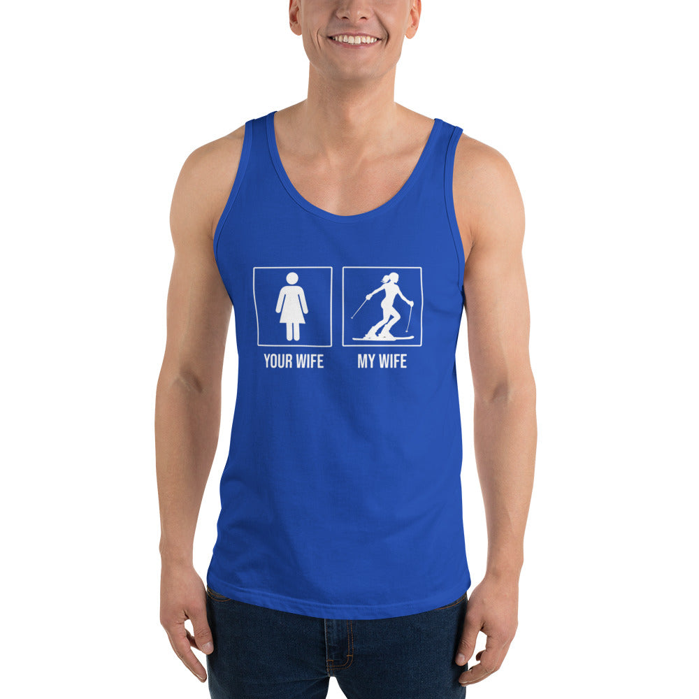 Your Wife/My Wife (Skiing) Men's Tank Top