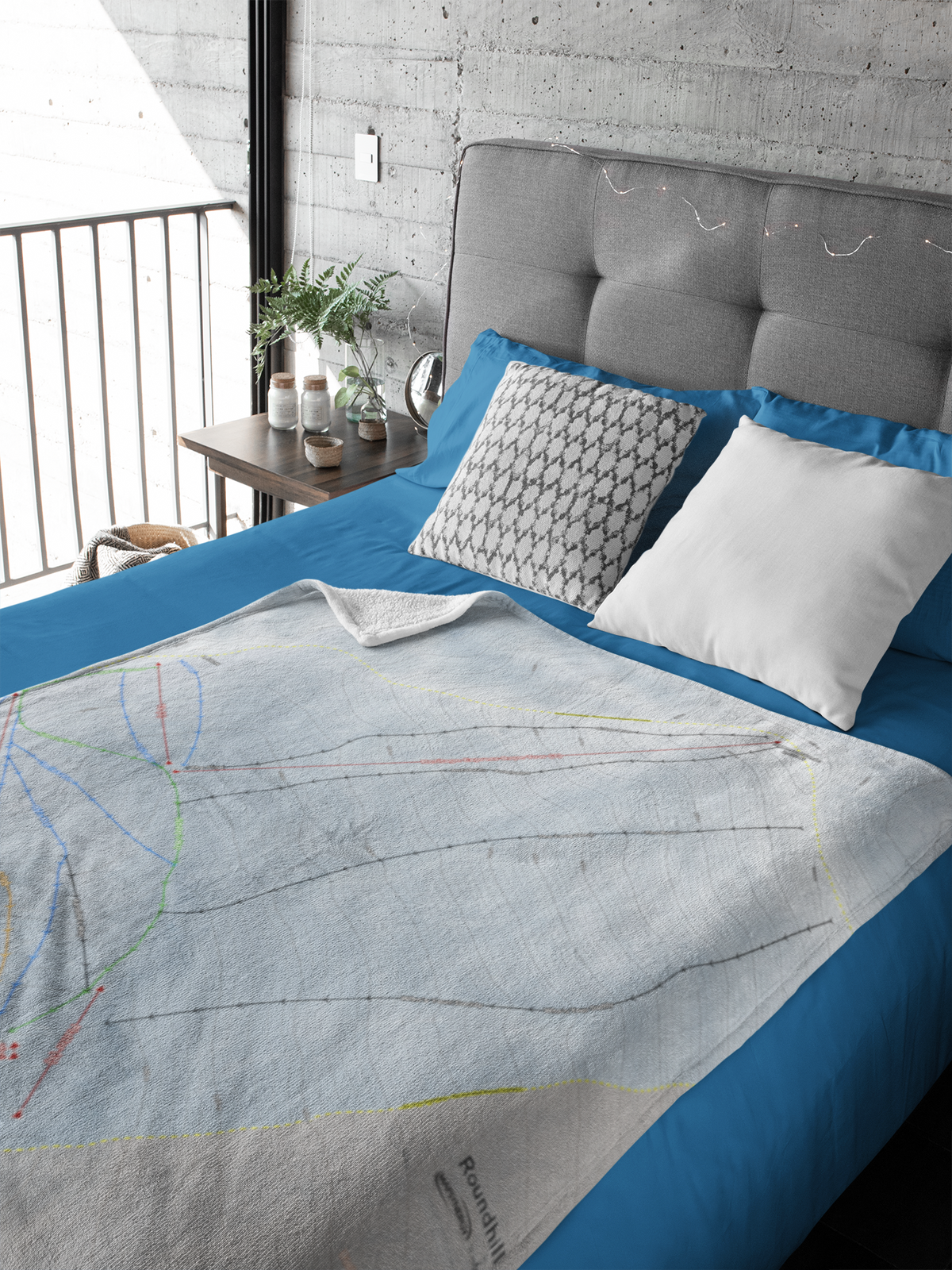 Roundhill, New Zealand Ski Resort Map XL Blanket
