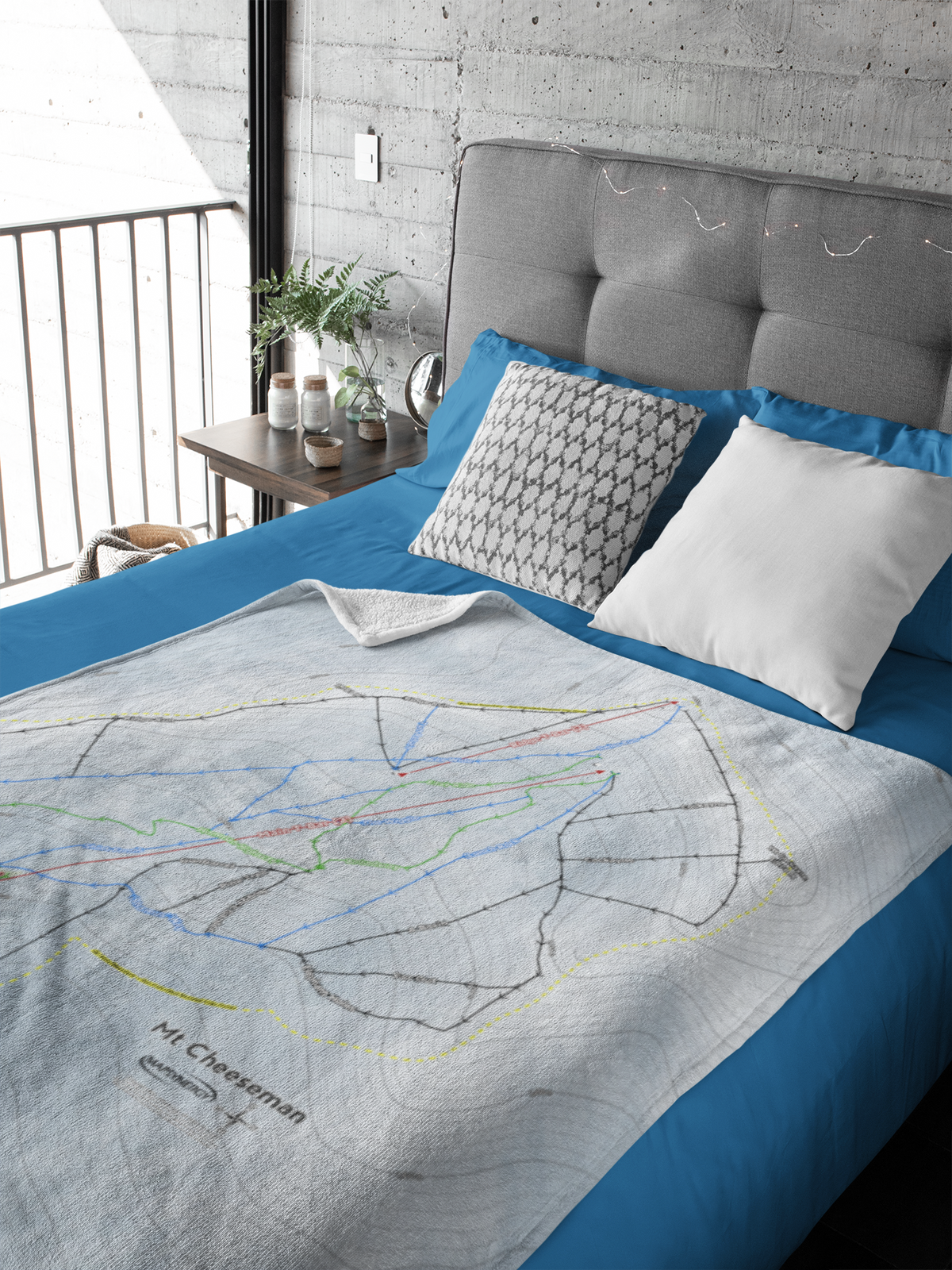Mt Cheeseman, New Zealand Ski Resort Map XL Blanket