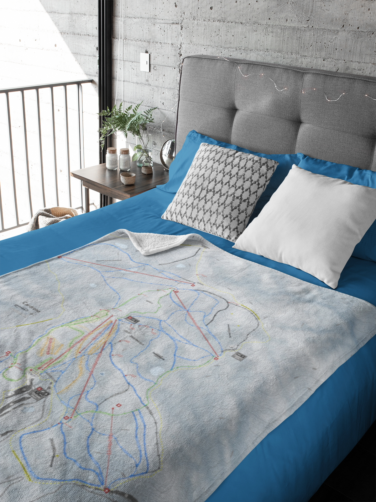 Cardrona, New Zealand Ski Resort Map XL Blanket