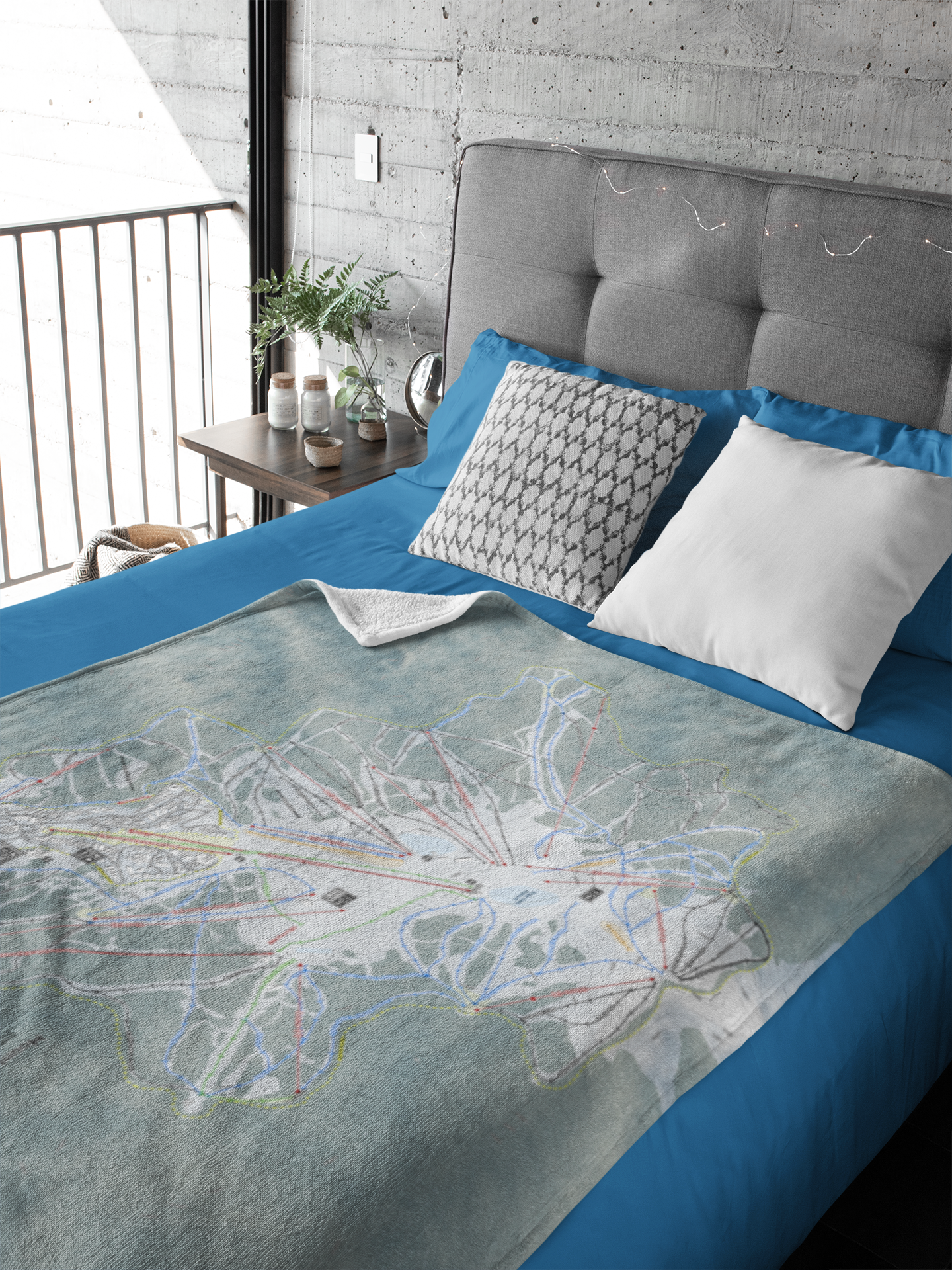 Mount Buller, Australia Ski Resort Map XL Blanket - Powderaddicts
