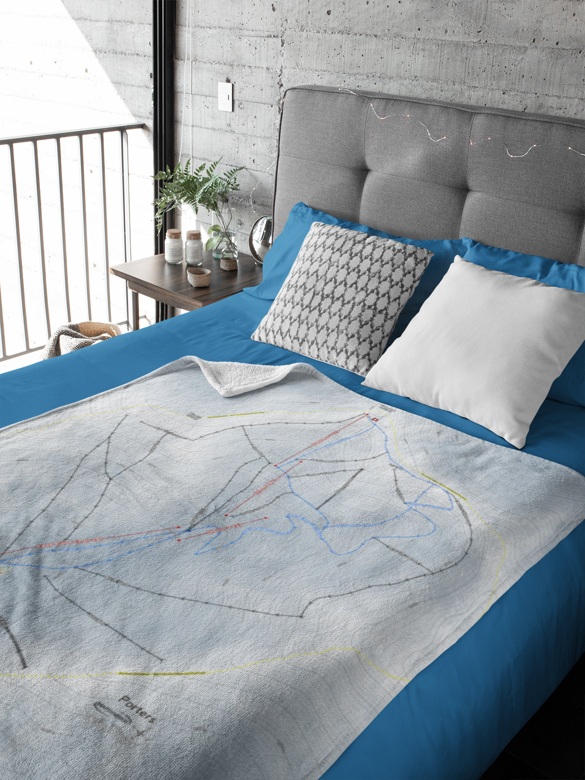Porters, New Zealand Ski Resort Map XL Blanket