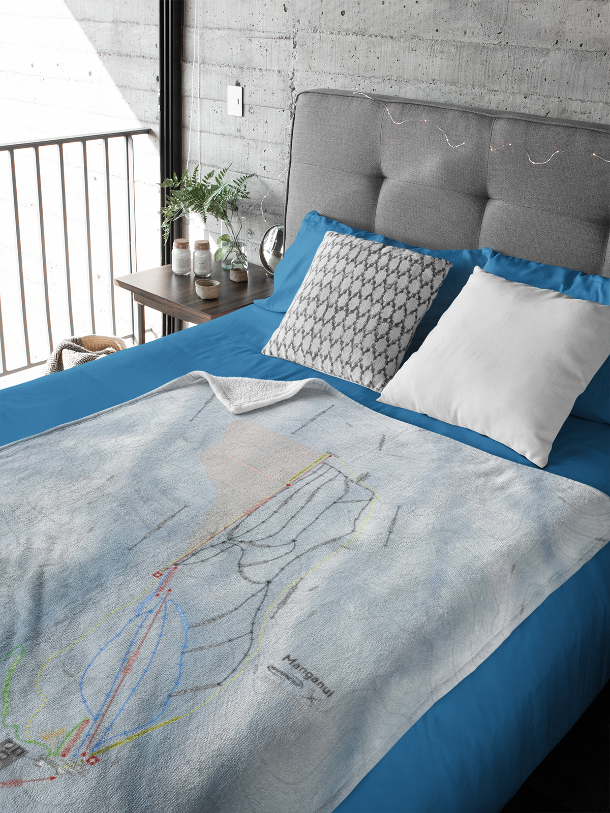 Manganui, New Zealand Ski Resort Map XL Blanket