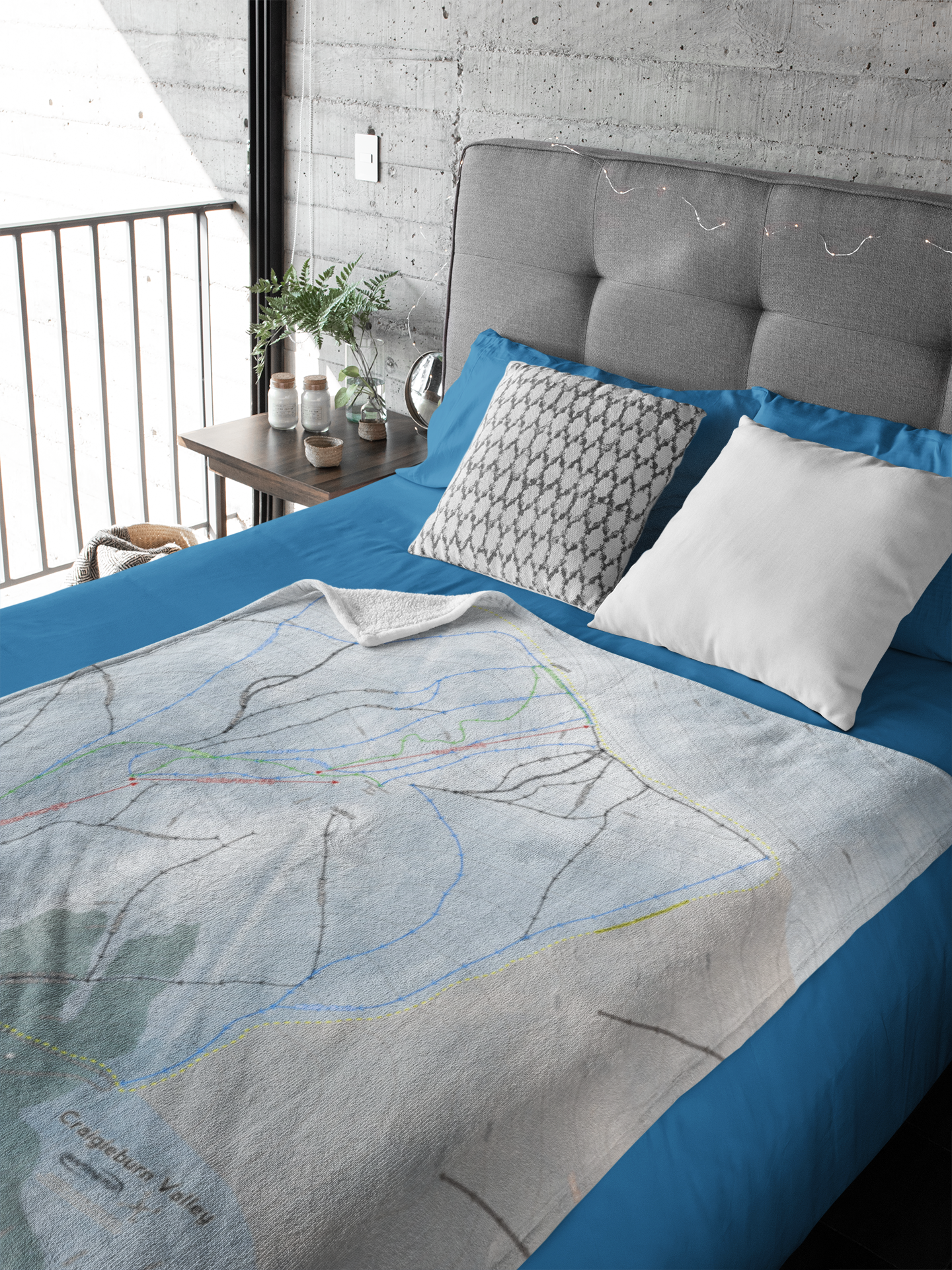 Craigieburn Valley, New Zealand Ski Resort Map XL Blanket