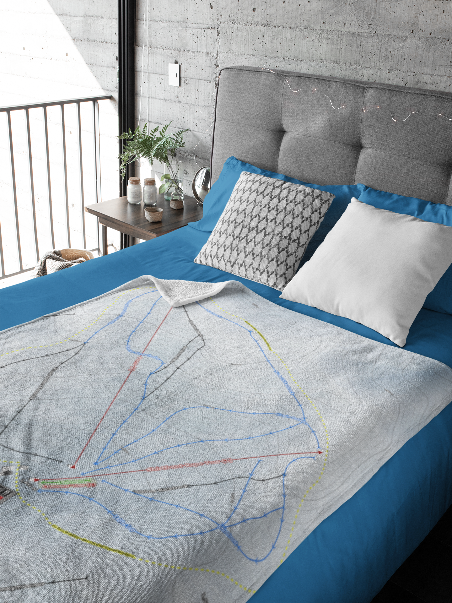 Hanmer Springs, New Zealand Ski Resort Map XL Blanket
